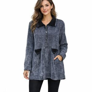 Norma & Hyla Hand Loomed Tunic Style Sweater - Size Medium